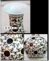 釉里黑花纏枝蓮花 賞瓶花瓶